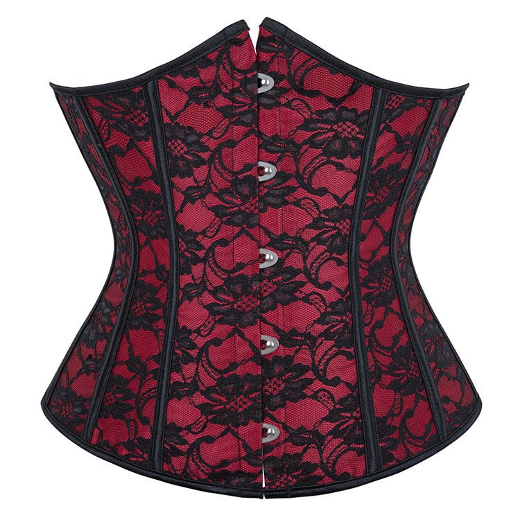 New Black And Red Short Large Size Waist Clip Body Shaping Corset Waistband And Abdominal Control Women'S Corset Delivery - Image 1
